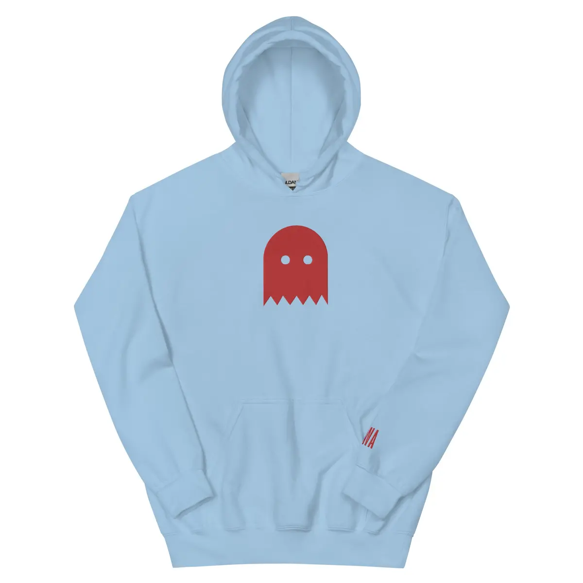 Light Blue Oiwa Red Ghost Plush Hoodie 1