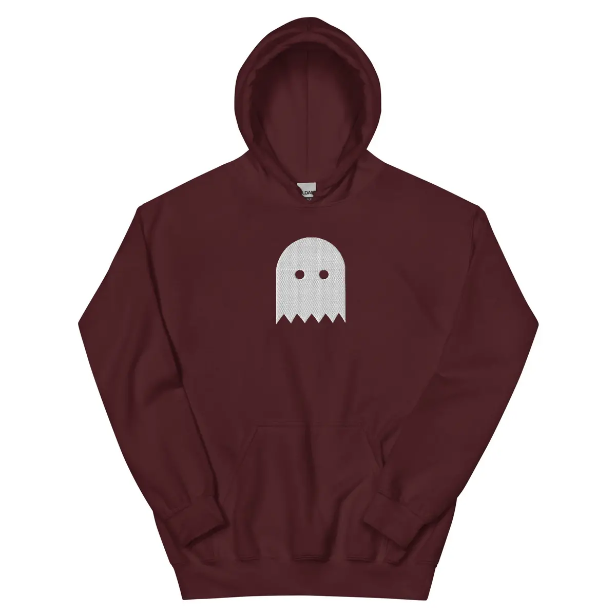 Maroon Oiwa Embroidered Plush Hoodie 1