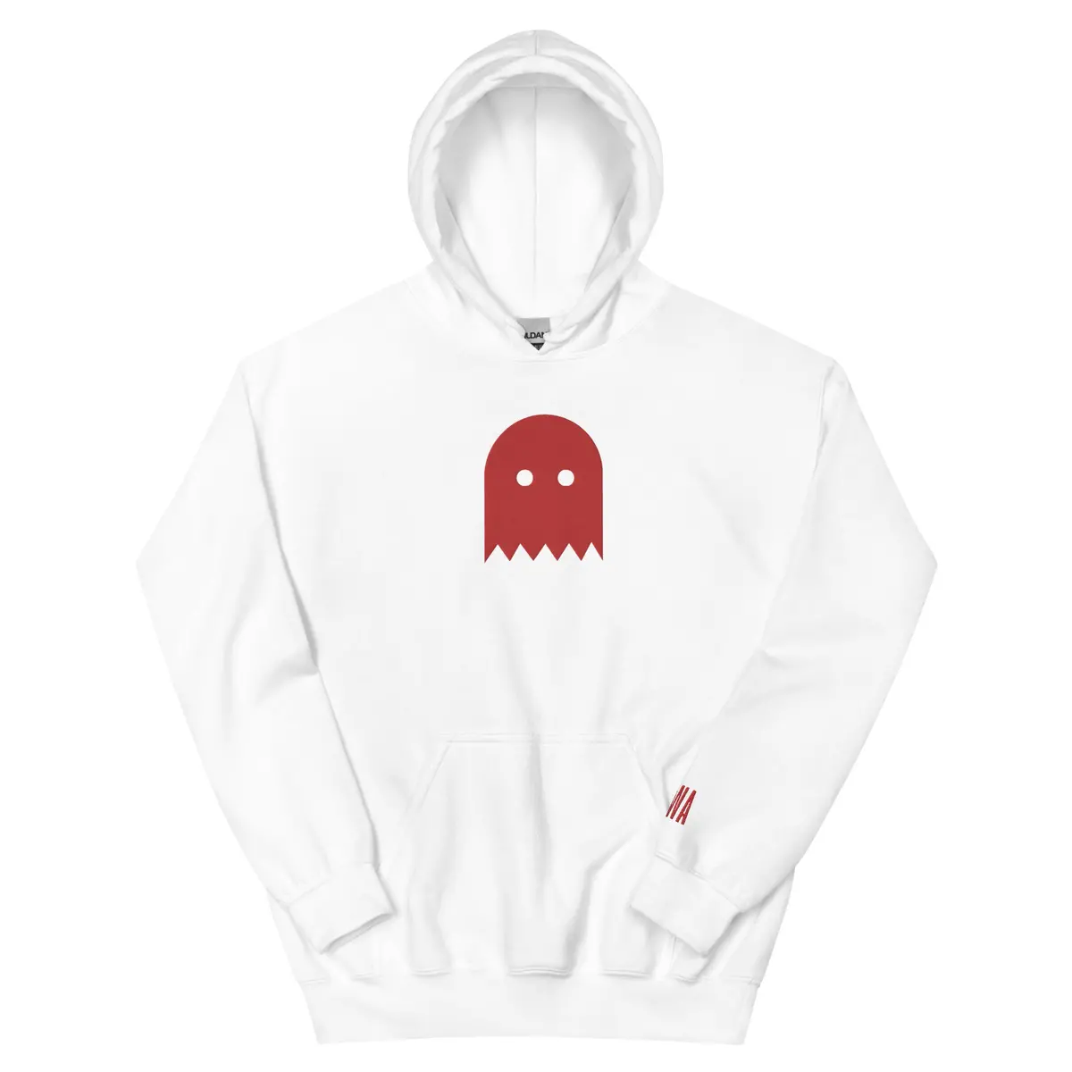 White Oiwa Red Ghost Plush Hoodie 1