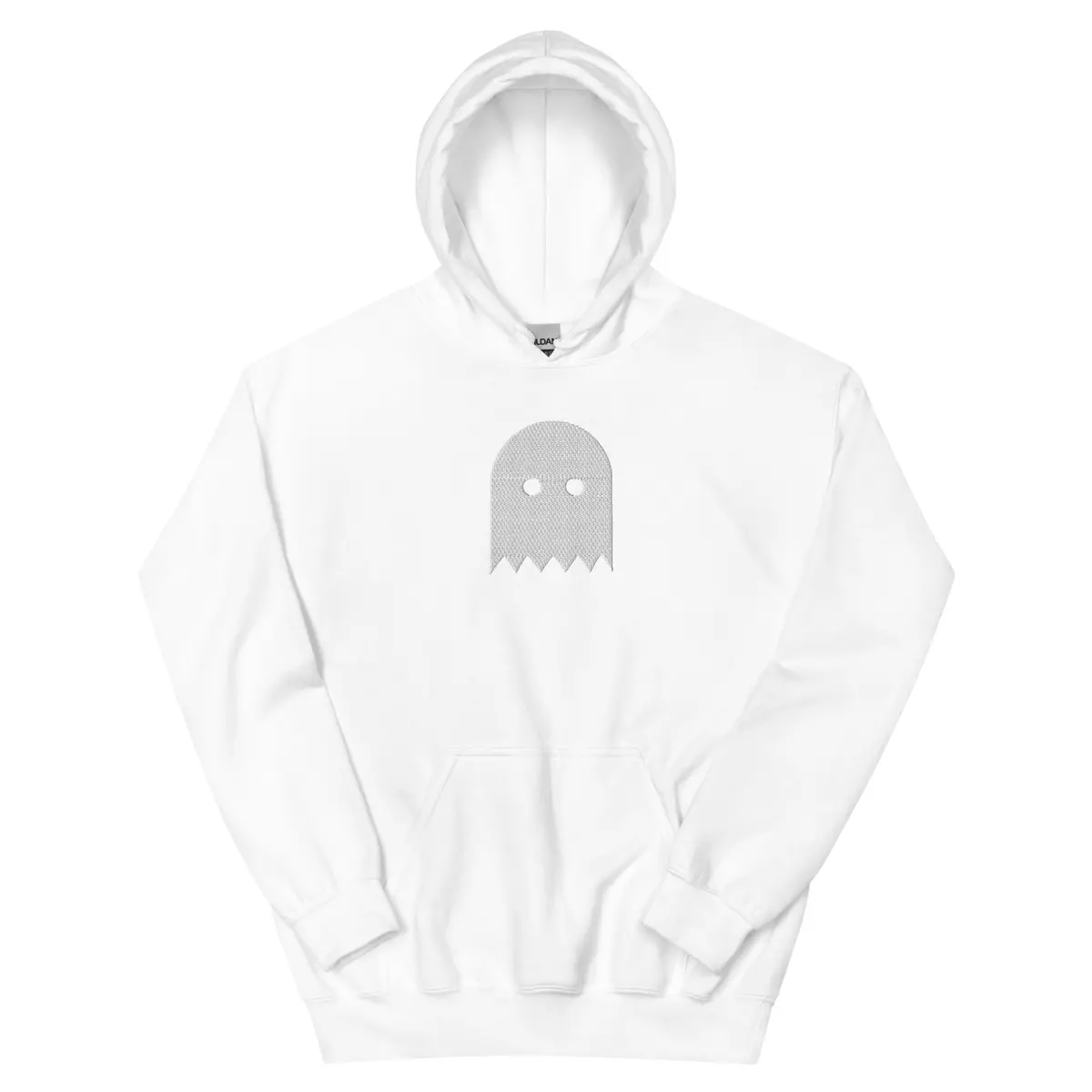 White Oiwa Embroidered Plush Hoodie 1