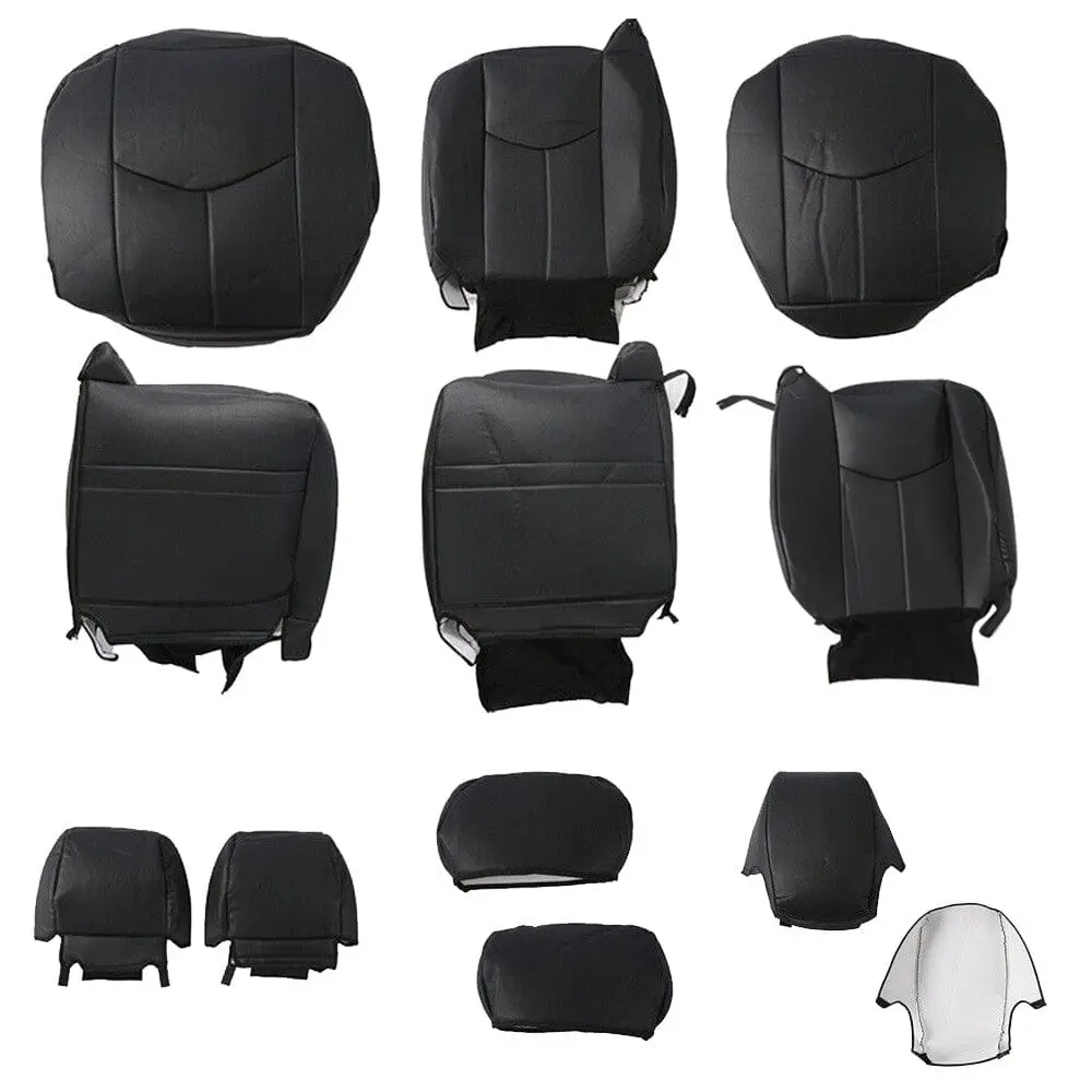 Vinyl Seat Covers Full Set Fit For Chevy Silverado 1500 Extended Cab 99-04 05 06 1