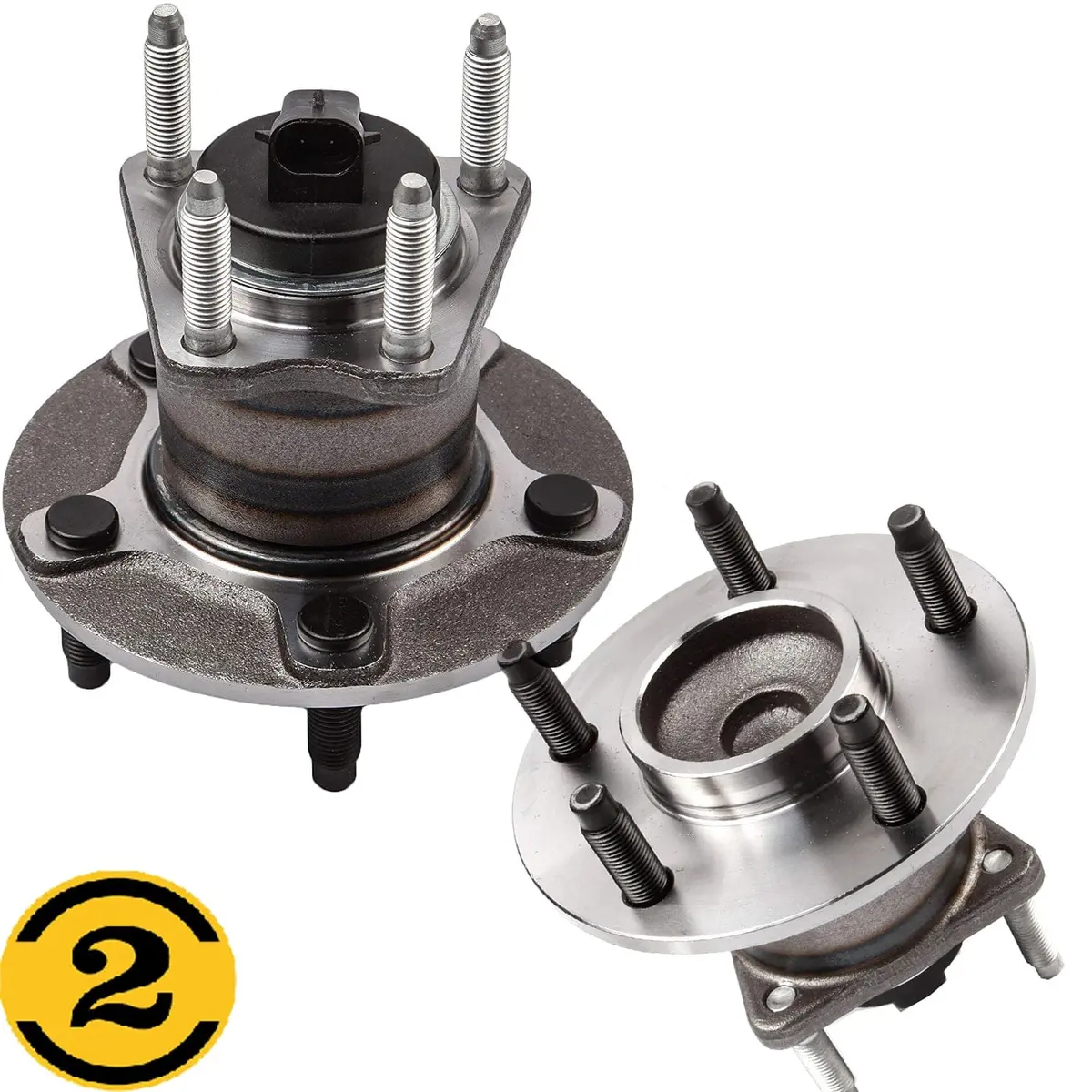 Chevrolet Pontiac Saturn Rear Wheel Bearing Hub 512285 5-Lug Abs (2 Pack) 1