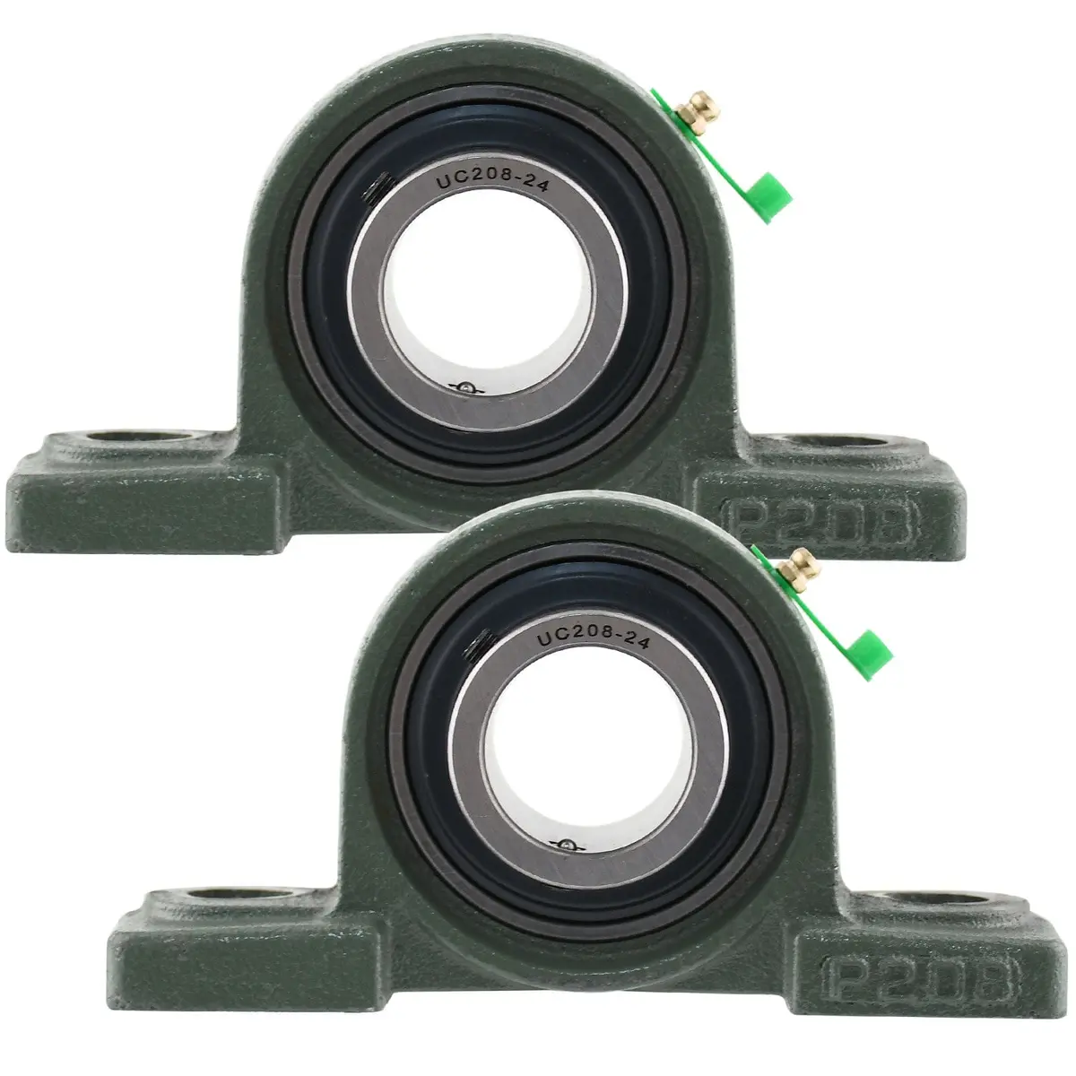Ucp208-24 Solid Pillow Block Flange Mounted Bearing-1-1/2" Bore 2 Bolt -Self Aligning-Pillow Block Bearing-2 Pack 1