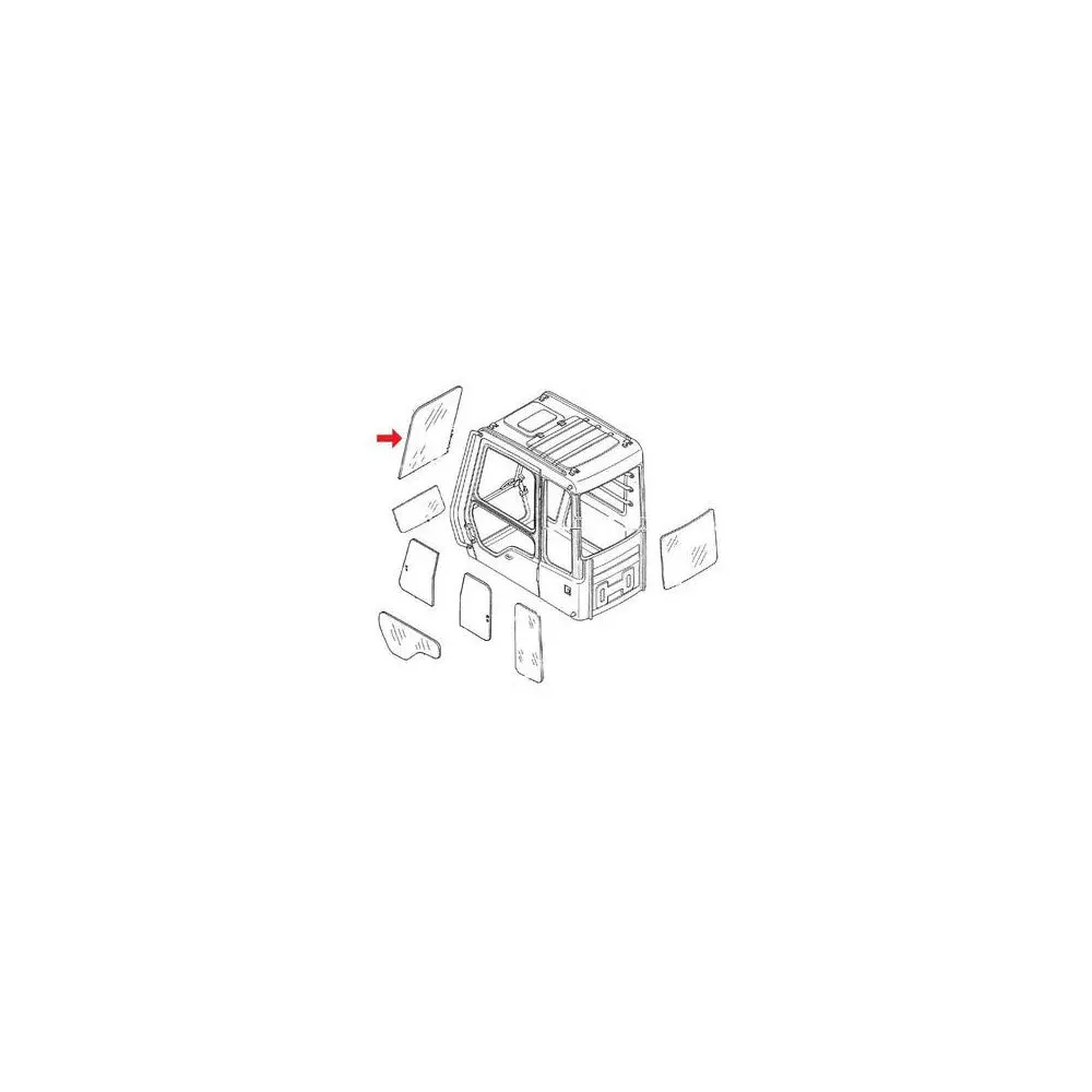 Volvo 14551131 Series B Excavator Upper Front Window Replacement Cab Glass 1