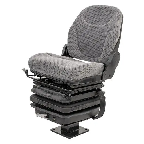 John Deere 310 Series Loader/Backhoe Seat & Mechanical Suspension Kit - Fits Various Models - Gray Cloth 1