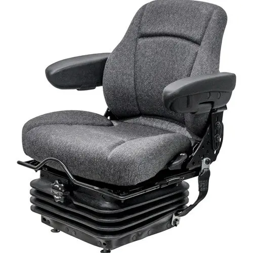 Caterpillar Wheel Dozer Replacement Seat & Mechanical Suspension Kit - Fits Various Models - Charcoal Gray Cloth 1