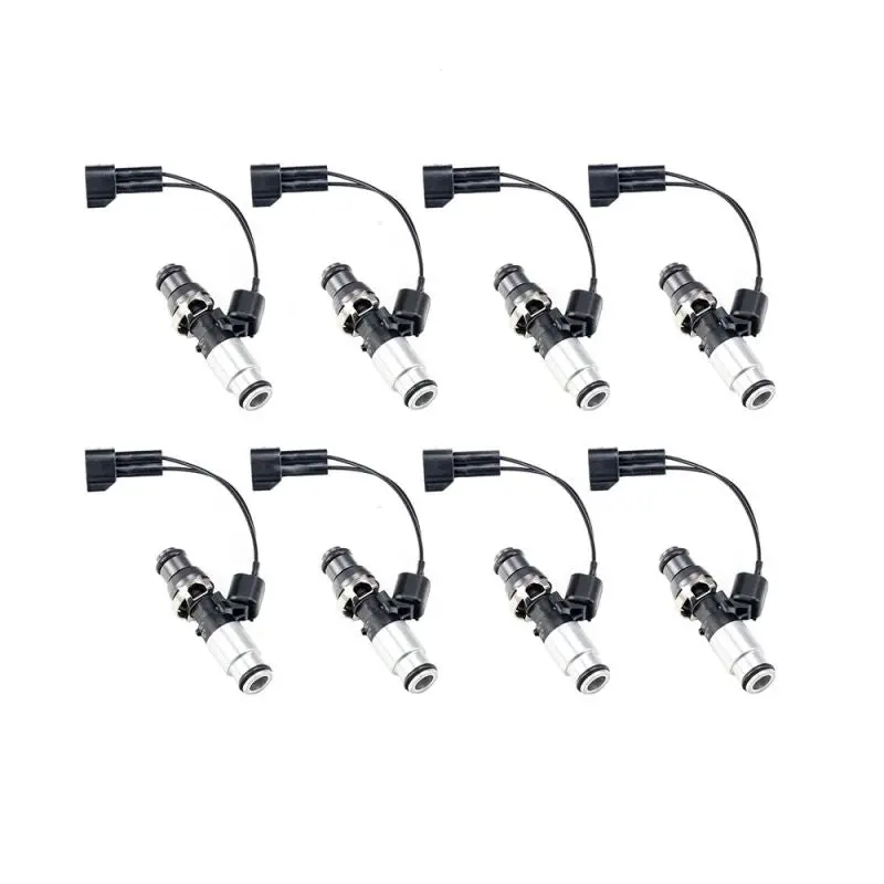 Injector Dynamics Id1050X Injectors 14Mm (Grey) Adaptor Top Bottom (Silver) Adaptor (Set Of 8) 1