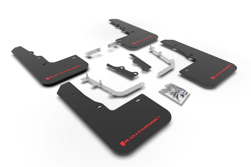 Rally Armor 2020-21 Hyundai Venue Black Mud Flap Red Logo 1