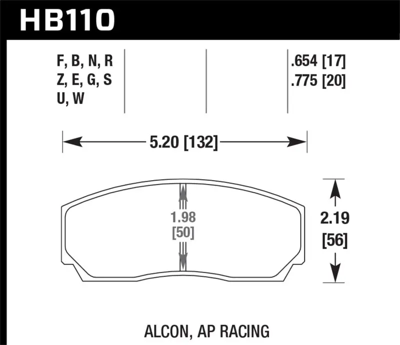 Hawk Hp Plus Street Brake Pads – Ap Cp5200 Caliper-Compatible Performance Friction 1