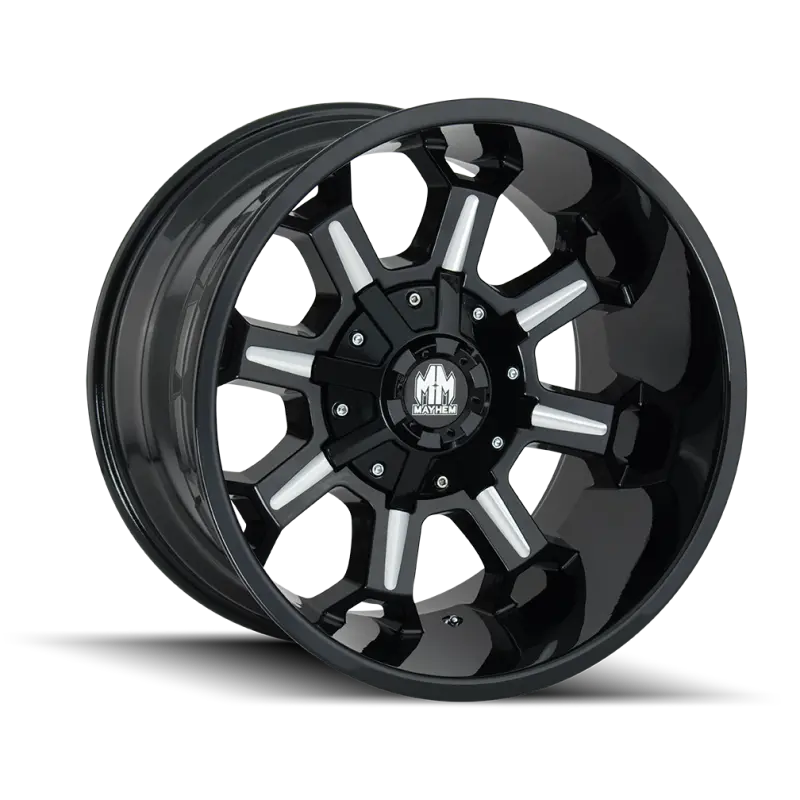 Mayhem Combat Forged Wheel – 18X9, 6X120 Bolt Pattern, +18Mm Offset, 78.1Mm Hub Bore, Black W/ Machined Spokes 1