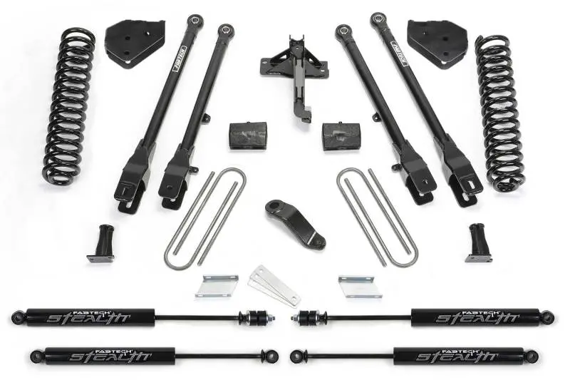 Fabtech 6-Inch 4-Link Lift System With Stealth Shocks For 2018 Ford F-450/F-550 4Wd Diesel Trucks 1