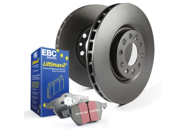 Stage 1 Performance Brake Kit Featuring Ultimax2 Pads And Rk Slotted Rotors 1
