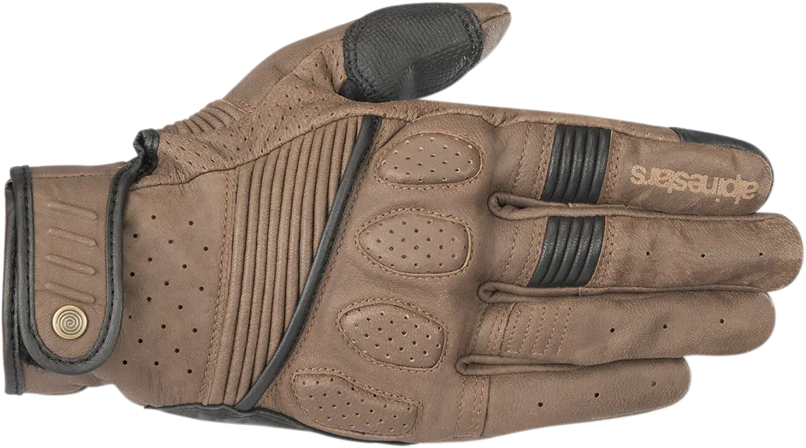 Alpinestars Crazy Eight Brown/Black Motorcycle Gloves – Size Large (3509018-82-L) 1