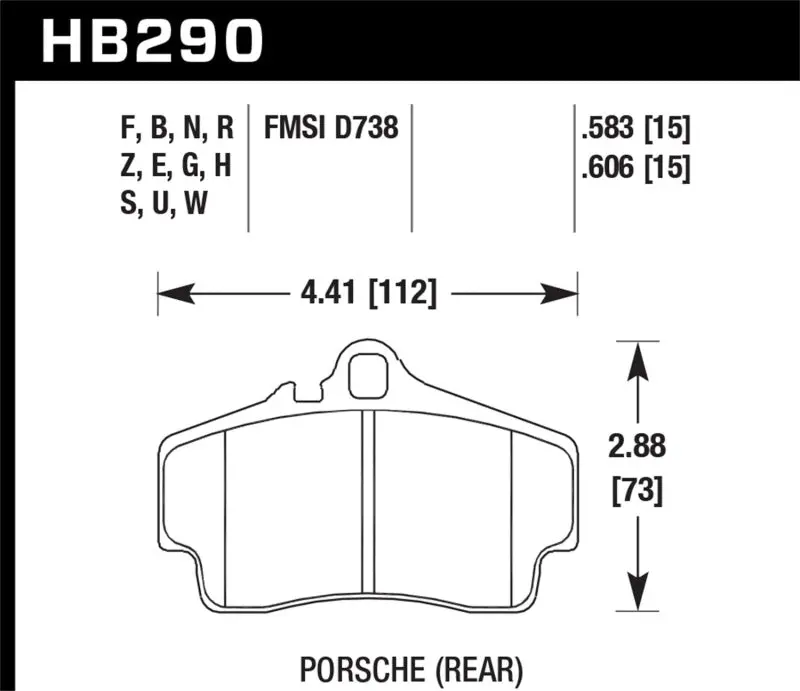 Hawk Dtc-60 Race Brake Pads – Rear Application For Porsche 911 Carrera 2 (1998–2008), Boxster S (2007–2008), Cayman S (2006–2008) 1