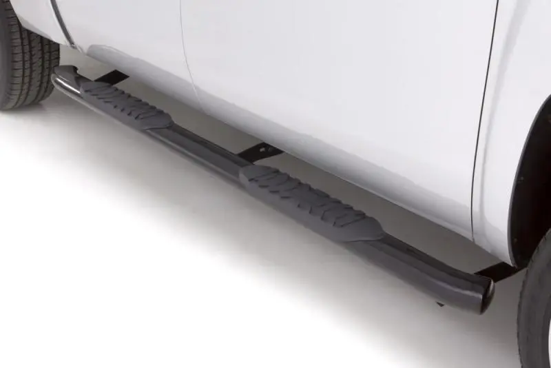 Lund 15-18 Ford F-150 Supercrew 4In. Oval Curved Steel Nerf Bars - Black 1