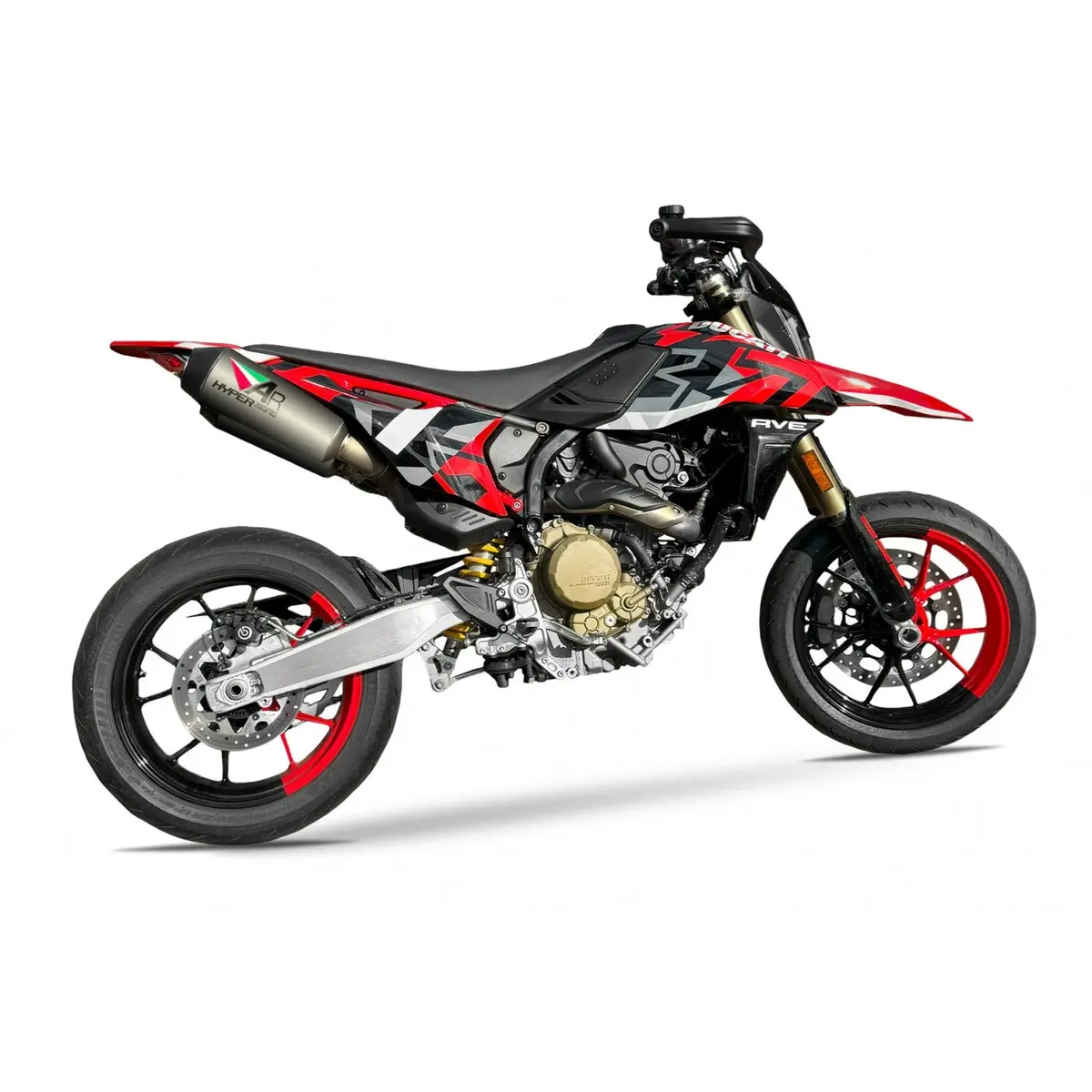 Austin Racing Twin Slip-On Exhaust For 2024+ Ducati Hypermotard 698 Mono 1