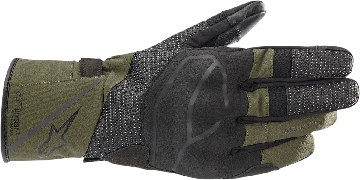 Alpinestars Andes V3 Drystar® Waterproof Motorcycle Gloves – Black/Green, Medium (Size 3527521-1681-M) 1