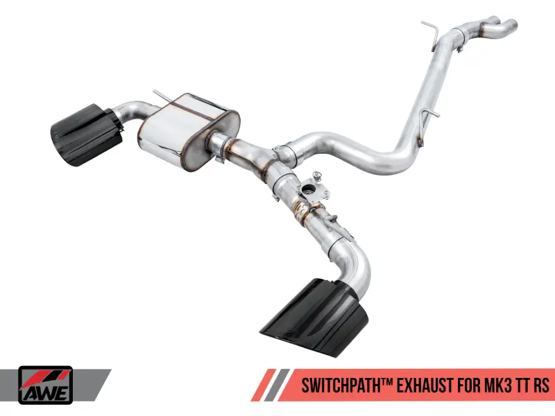 Awe Tuning Switchpath Exhaust For 2018–2019 Audi Tt Rs 2.5L Turbo Coupe (8S/Mk3) – Diamond Black Rs-Style Tips Included 1