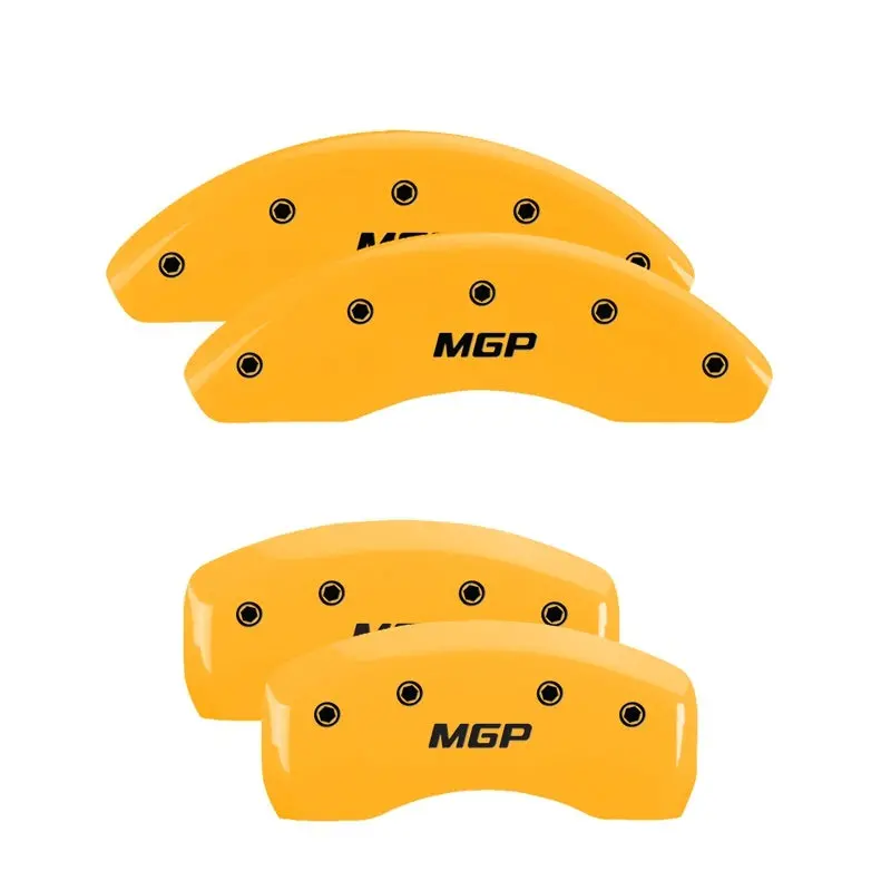 Mgp Engraved 4-Piston Caliper Covers – Yellow Finish With Black Char, Fits 2000 Ford Falcon 1