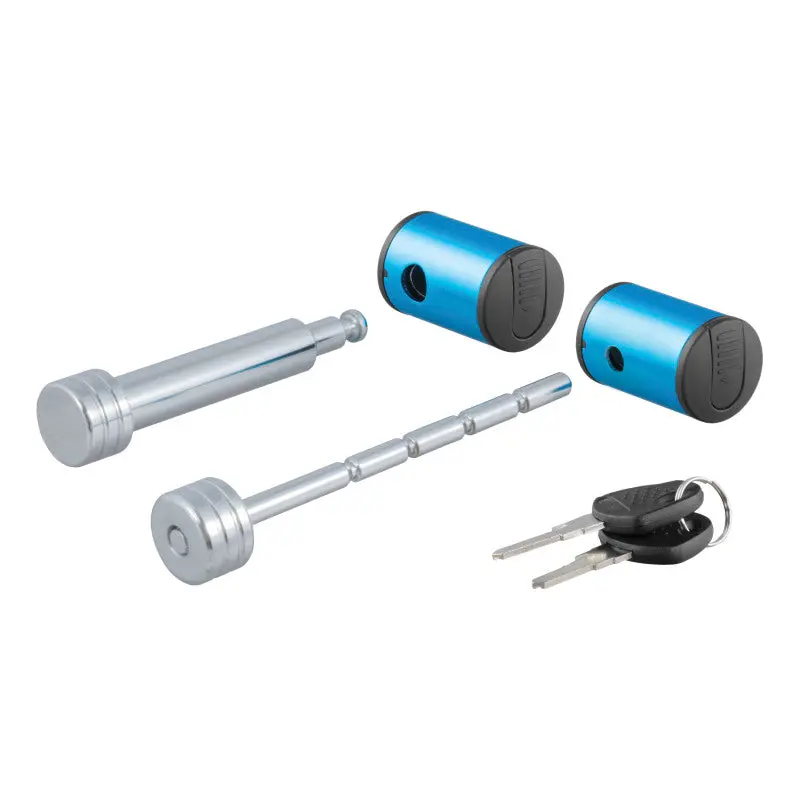 Curt Right-Angle Hitch Lock And Coupler Lock Set For 2" Receivers (1" To 3" Latch Range) 1