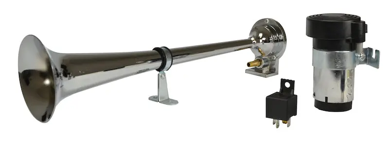 Hella Chrome Air Horn Kit – Single-Trumpet, 12V 1