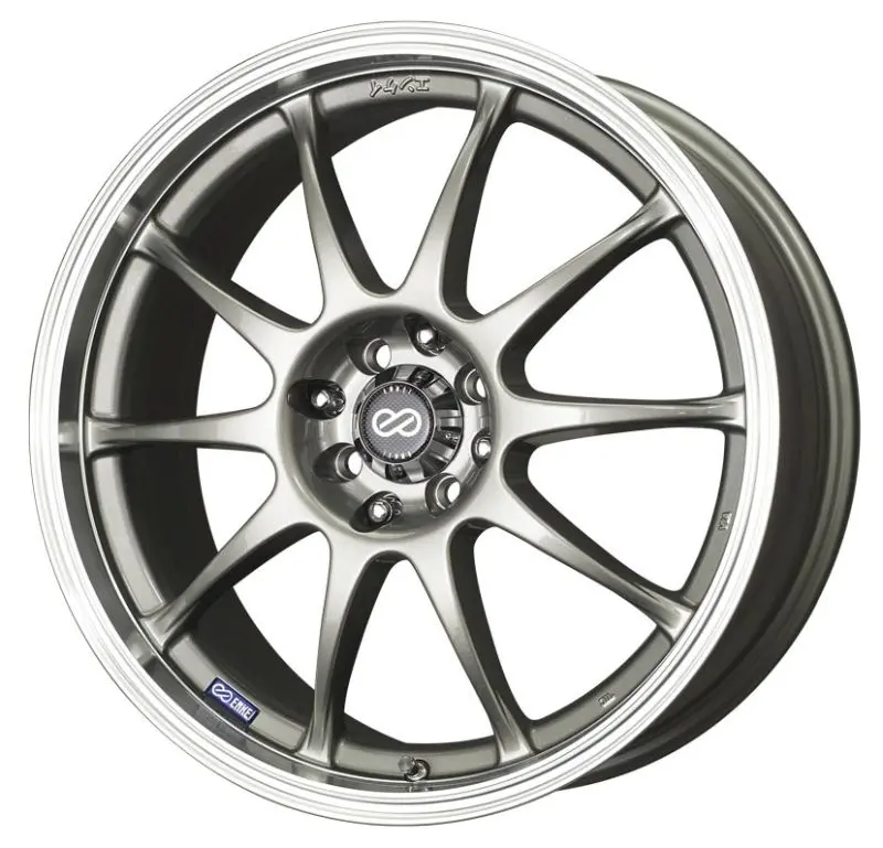 Enkei J10 16X7 Inch Alloy Wheel – 4X100/114.3 Bolt Pattern, 42Mm Offset, 72.62Mm Hub Bore, Silver With Machined Lip 1