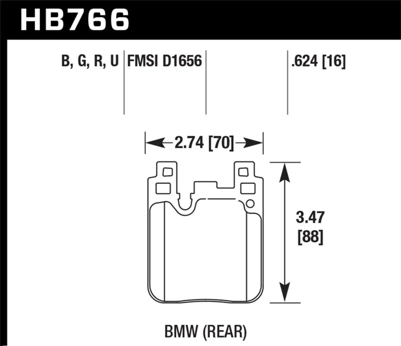 Hawk Bmw Dtc-60 Race-Grade Rear Brake Pads – Track-Optimized Friction Material 1