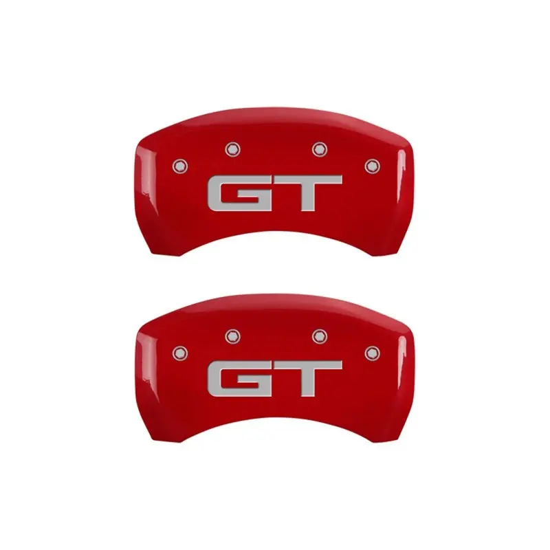 Mgp Engraved Rear Brake Caliper Covers – Red Finish With Silver Lettering For 2015+ Mustang Gt 1