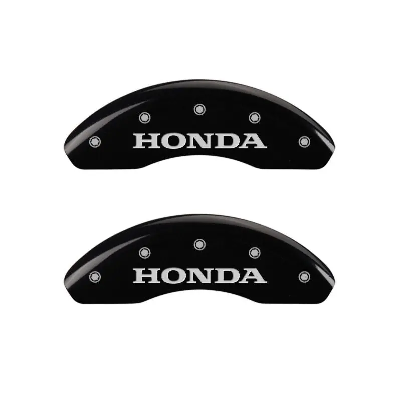Mgp Engraved Front And Rear Brake Caliper Covers – Matte Black Finish With Silver Accents For Honda Vehicles 1