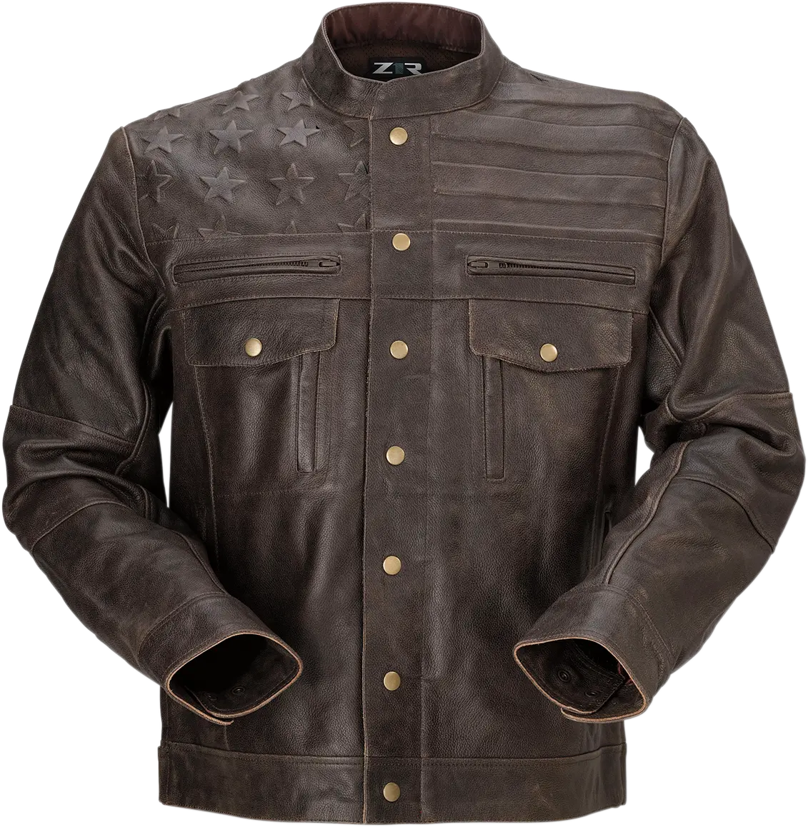 Z1R Deagle Brown Leather Motorcycle Jacket – Size Xl (Model 2810-3768) 1