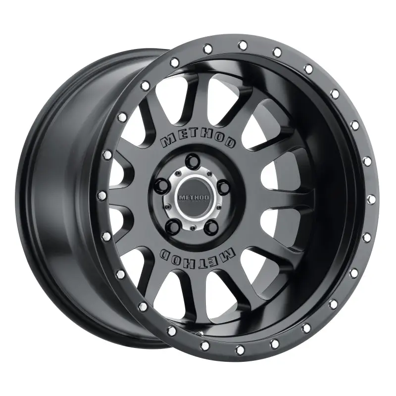 Method Mr605 Nv 20X12 -52Mm Offset 5X5 71.5Mm Cb Matte Black Wheel 1