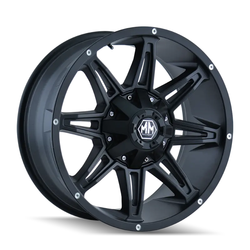 Mayhem Rampage Matte Black Wheel – 22×9.5", 5×150 Bolt Pattern, -6Mm Offset, 110Mm Hub 1