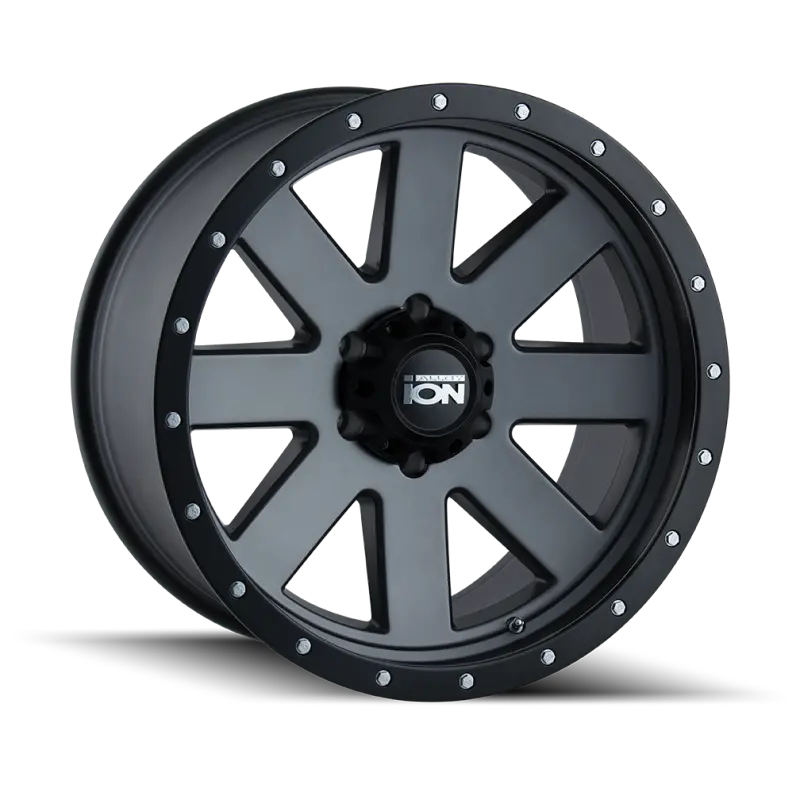 Ion Type 134 Beadlock-Style Wheel – 18X9", 6X139.7 Pcd, 0Mm Offset, 106Mm Hub, Matte Gunmetal/Black 1
