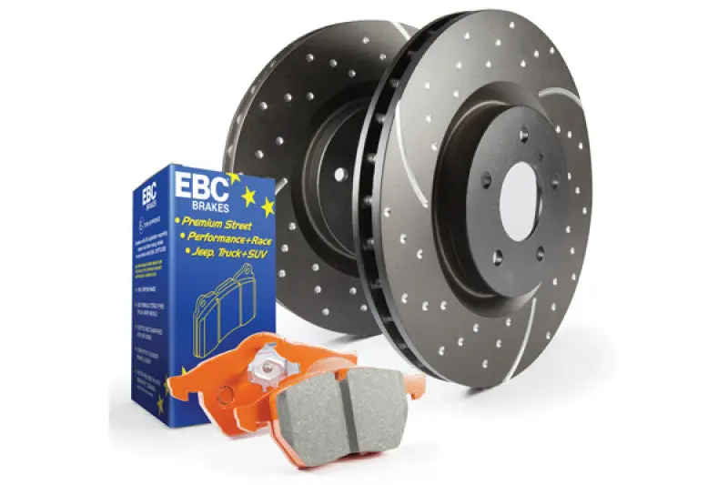 Ebc S8 Brake Upgrade Kit – Orangestuff High-Performance Pads And Gd Series Drilled & Slotted Rotors 1