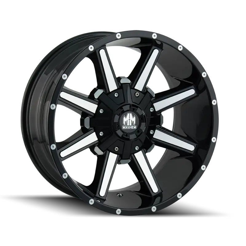 Mayhem Arsenal 20X9 Wheel – 8X180 Bolt Pattern, Zero Offset, 124.1Mm Hub, Black/Machined Face 1