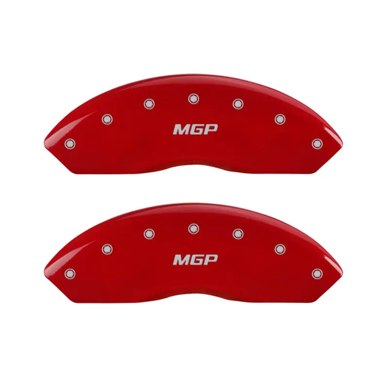 Mgp Engraved Front & Rear Caliper Covers – Red Finish With Silver Chrome Accenting 1