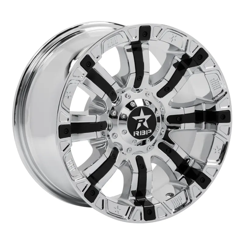 Rbp 94R 18X9.0 6X135/139.7 Bp / 5.5 Bs / 10Mm Offset 87Mm Cb Chrome W/Black Inserts Wheel 1