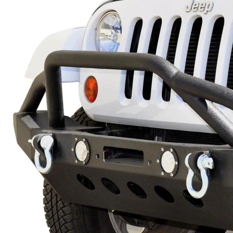 Dv8 Offroad Fs-8 Mid-Length Steel Front Bumper For 2007–2018 Jeep Wrangler Jk/Jl – Includes Integrated Led Lighting 1