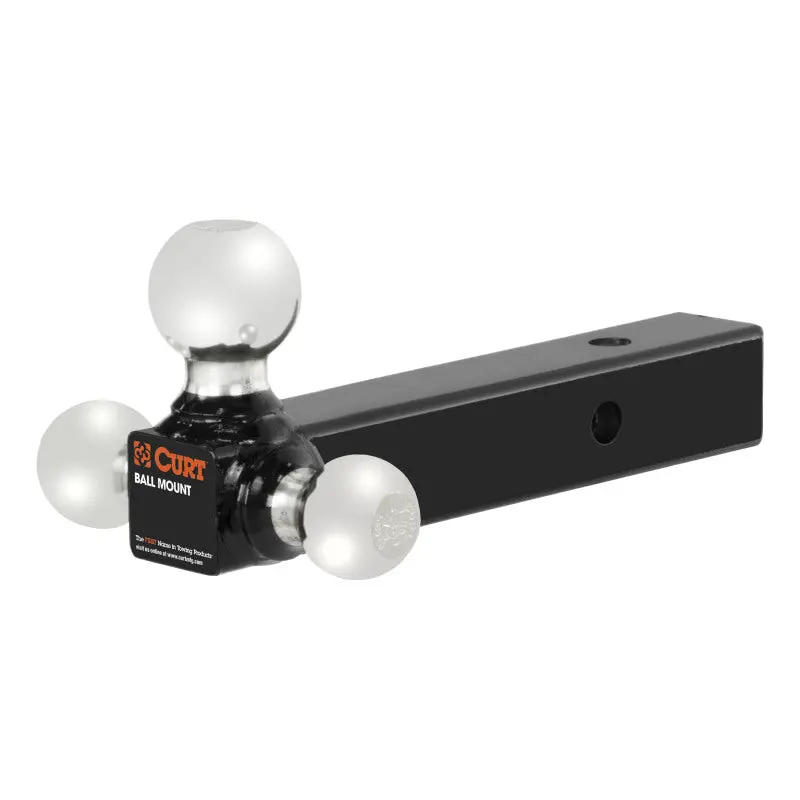 Curt Multi-Ball Mount (2In Solid Shank 1-7/8In 2In & 2-5/16In Chrome Balls) 1