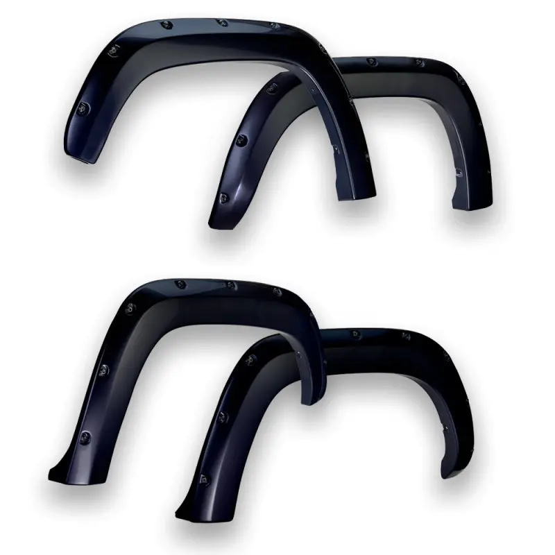Egr 14+ Chev Silverado 5Ft Bed Bolt-On Look Color Match Fender Flares - Set - Black 1