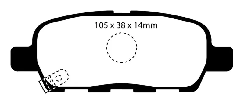 Ebc 10-13 Infiniti Fx35 3.5 Greenstuff Rear Brake Pads 1