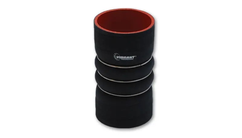Vibrant 4-Ply Aramid-Reinforced Matte Black Silicone Hump Hose – 3" Id × 6" Length With 3 Reinforcement Rings 1