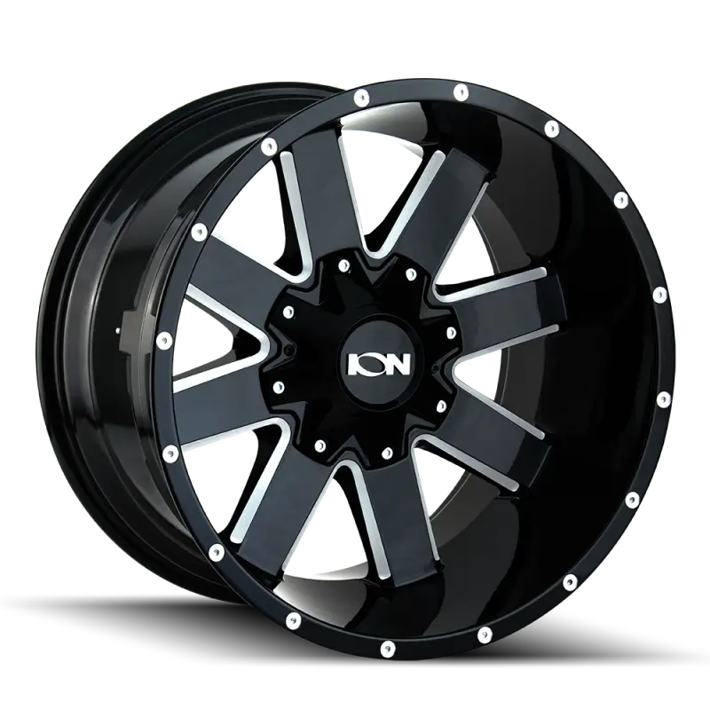 Ion Type 141 Gloss Black Milled 20X9 Wheel – 8X180 Bolt Pattern, 0Mm Offset, 124.1Mm Hub Bore 1
