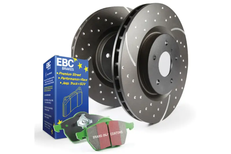 Ebc S3 Premium Brake Kit Featuring Greenstuff Pads And Gd Series Rotors 1