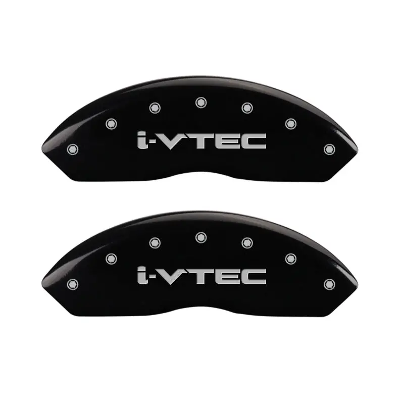 Mgp Engraved 4-Piston Caliper Covers — I-Vtec Fitment, Black Finish With Silver Accent 1
