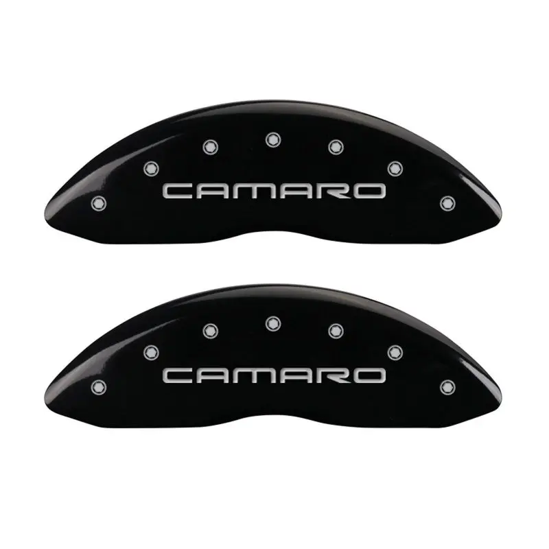Mgp Engraved 4-Piston Caliper Covers – Front Gen 4 Camaro & Rear Gen 4/Z28, Black Finish With Silver Chrome Accents 1