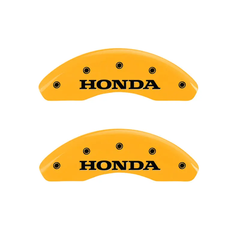 Mgp Honda Cr-V Specific Caliper Covers – Engraved Front & Rear, Yellow Finish W/ Black Trim 1