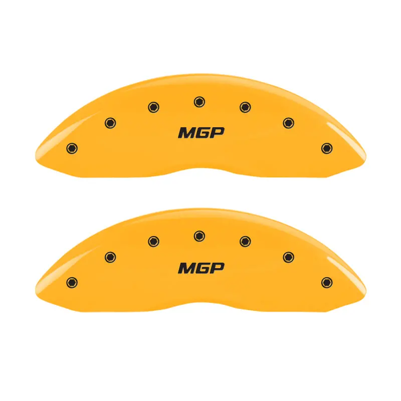 Mgp Engraved Yellow Caliper Covers – Front & Rear Set With Black Chrome Finish 1