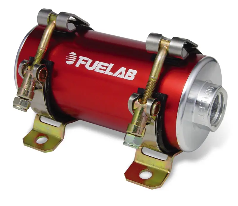Fuelab Prodigy Compact In-Line Fuel Pump – 800 Hp, Internal Bypass, Red 1