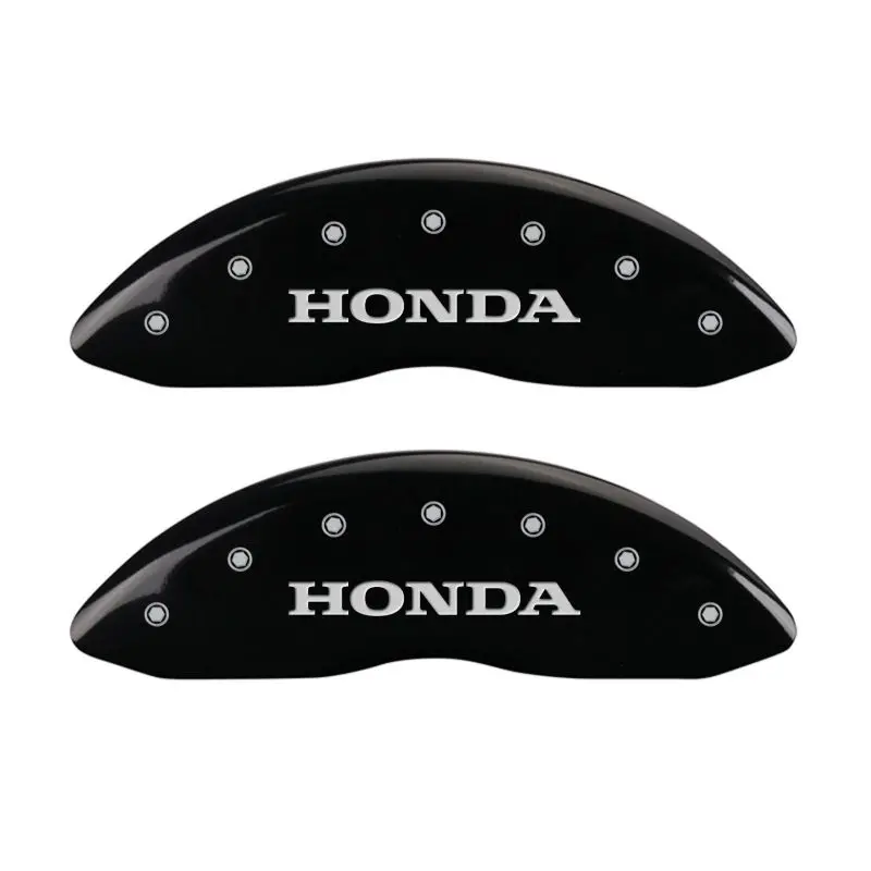Mgp 4 Caliper Covers Engraved Front Honda Engraved Rear H Logo Black Finish Silver Ch 1